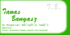 tamas banyasz business card